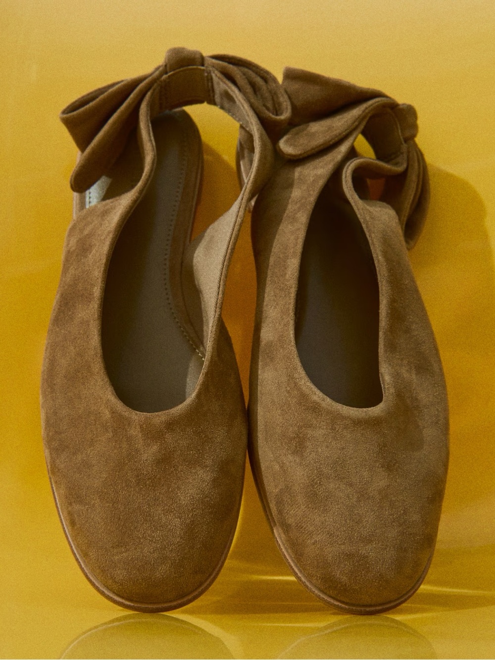 H&M Premium Selection Suede Slingback Ballet Flats NWT - Picture 3 of 5